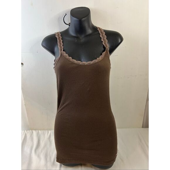 Hollister Ca Y2K tank top large lace trim rn#102573 Elena Gilbert - Picture 4 of 9